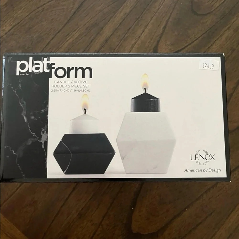 Lenox Platform Candle Holder Set